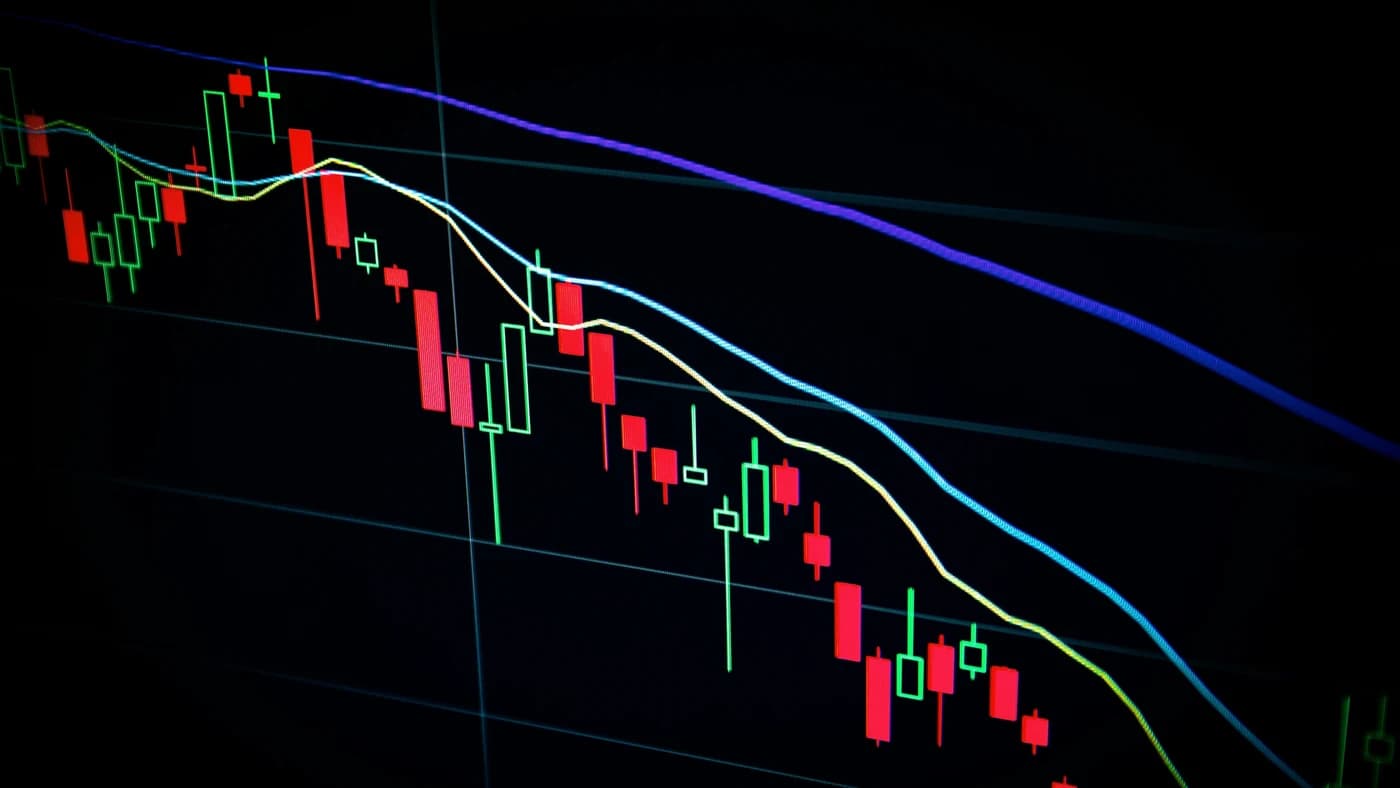 Stock market chart on a dark screen illustrating Anthropic valuation jump