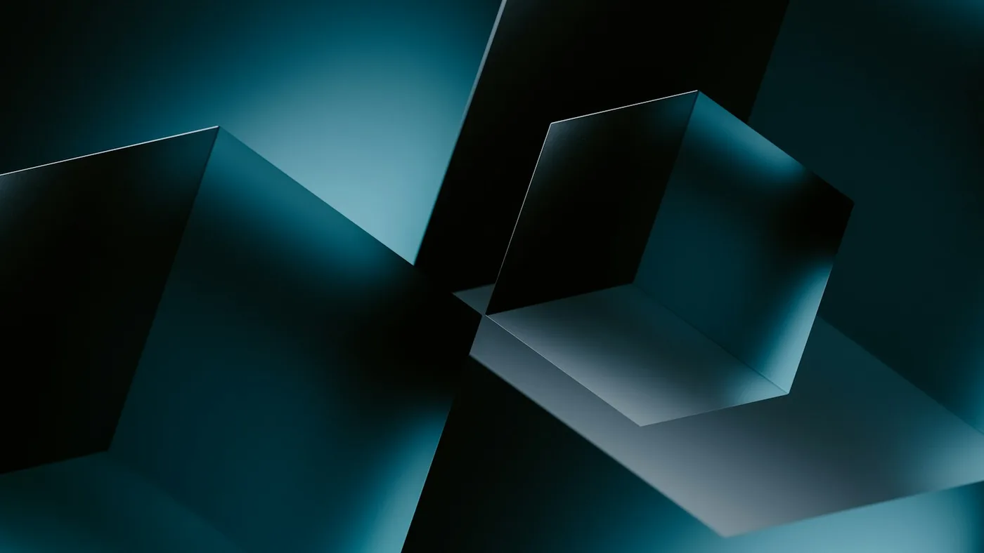Abstract dark blue and teal light streaks representing three competing budget AI models
