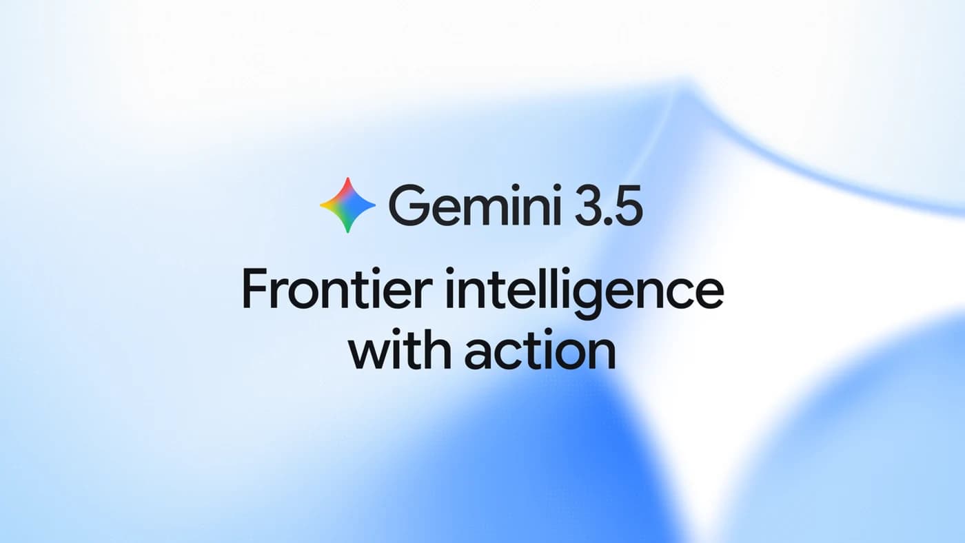 Gemini 3.5 Flash announcement card from Google I/O 2026 keynote
