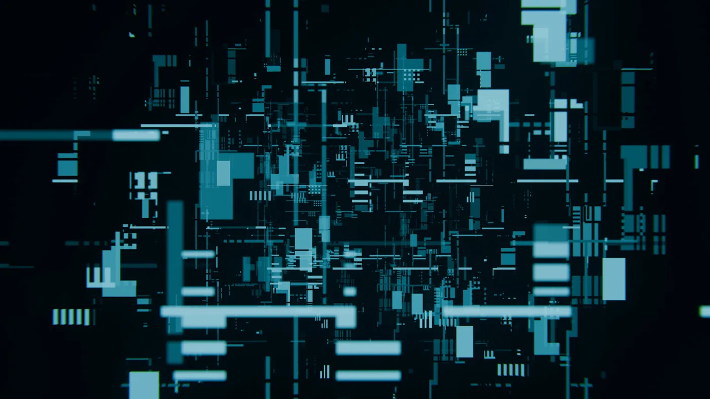Abstract dark technology background with flowing network lines