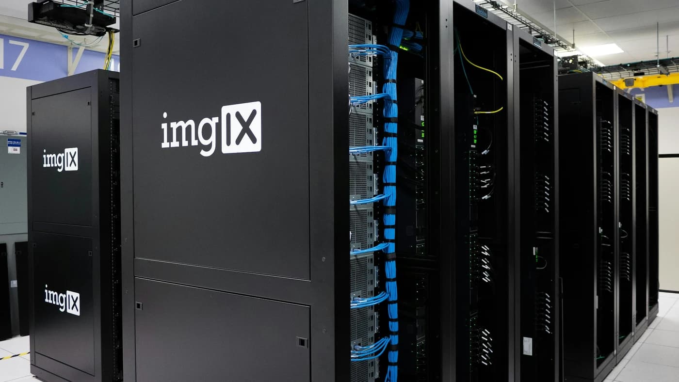 Dark data center server racks representing xAI Colossus 2 supercomputer infrastructure