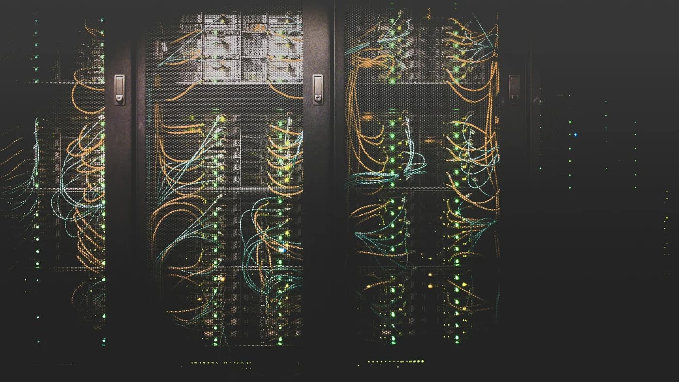 Dark screen with research workflow showing AI analyzing multiple web sources