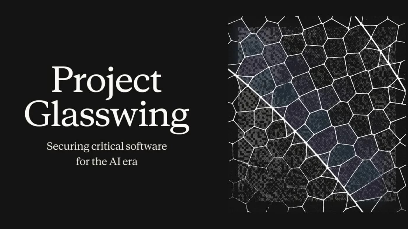 Official Project Glasswing announcement image from Anthropic showing glasswing butterfly wing pattern