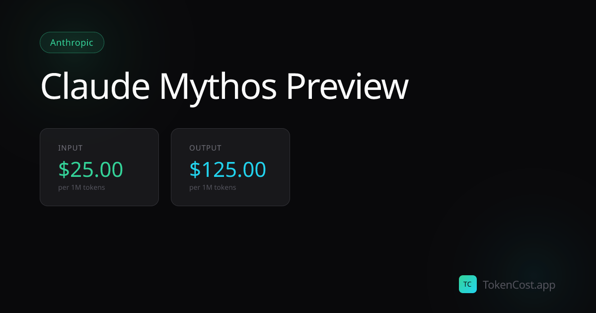 Claude Mythos Preview API Pricing (Updated July 2026): Cost Calculator ...
