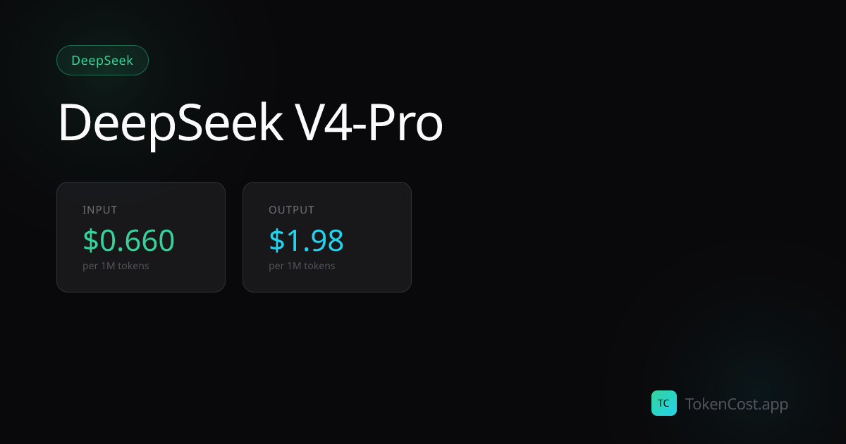 DeepSeek V4-Pro API Pricing (Updated July 2026): Cost Calculator ...